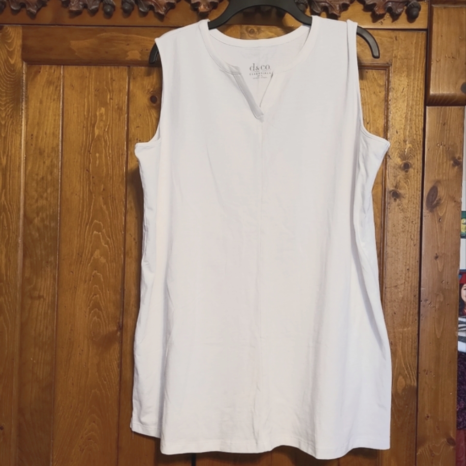 Denim & Co Essentials White Sleeveless Top Size Xl 3 For $15